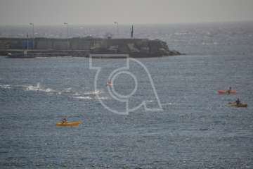  Cristo Cárdenes e Iria Otero, vencedores de la XVI Travesía a Nado de Salinetas (Foto TA)